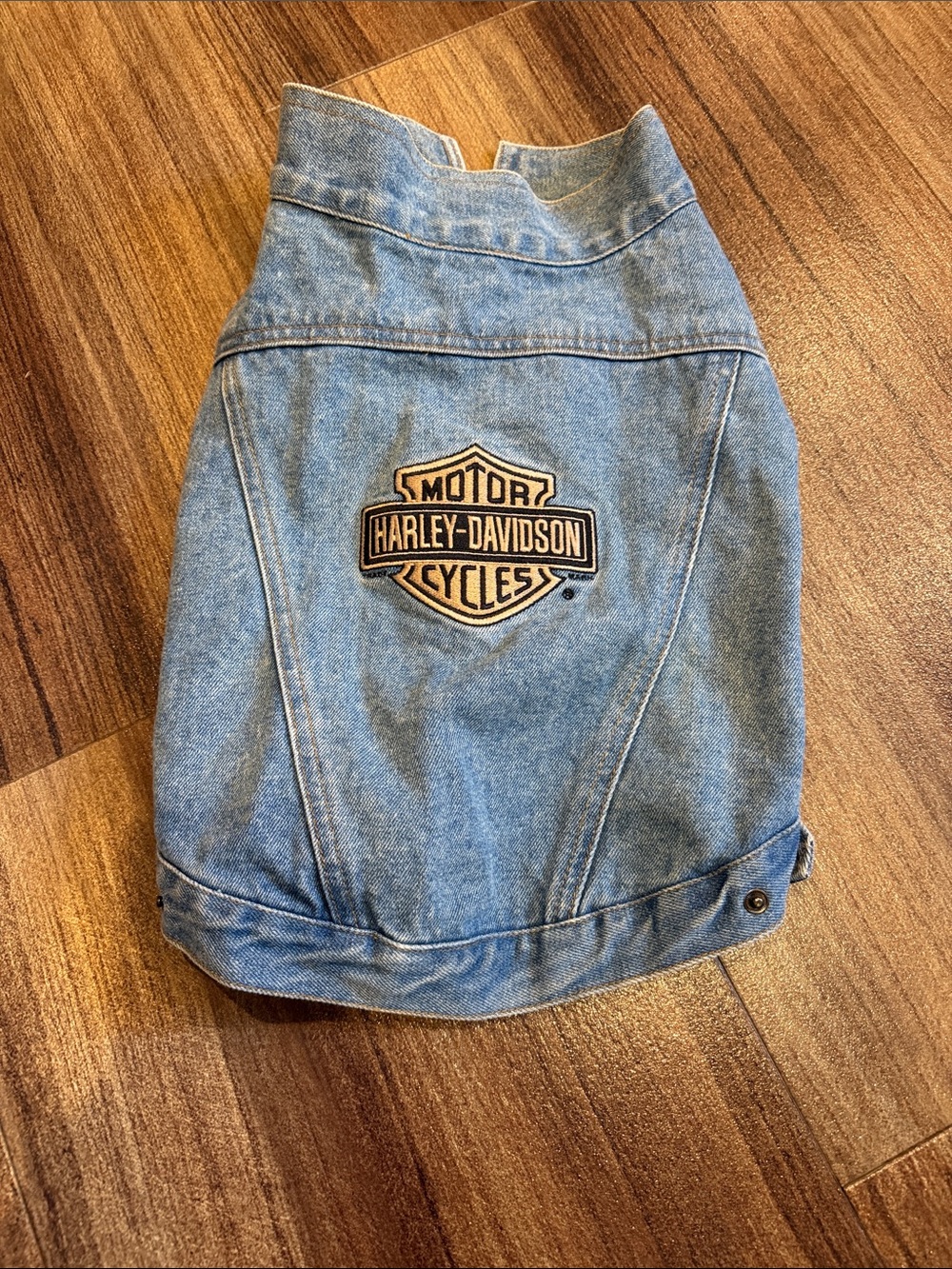 Harley-Davidson Blue Denim Vest with Bar & Shield Patch